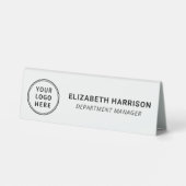 Plaque De Table Nom du logo d'entreprise moderne (Verso)