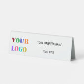 Plaque De Table Nom du logo Promotion Table d'affaires Tente (Verso)