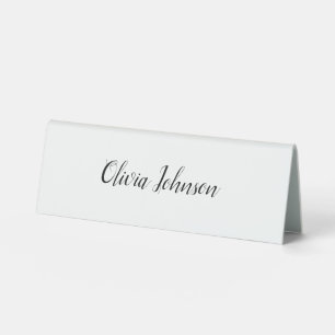 Plaque De Table Nom personnalisé Élégant Moderne