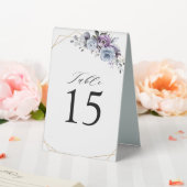 Plaque De Table Nombre de tableau géométrique des fleurs pourpres  (In SItu (Mariage))