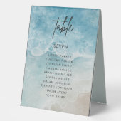 Plaque De Table Nombre de tables de mariage pour la plage estivale (Recto)