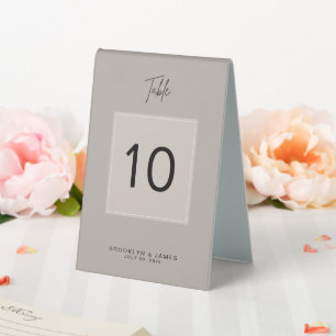 Plaque De Table Nombre minimal de Mariages beiges