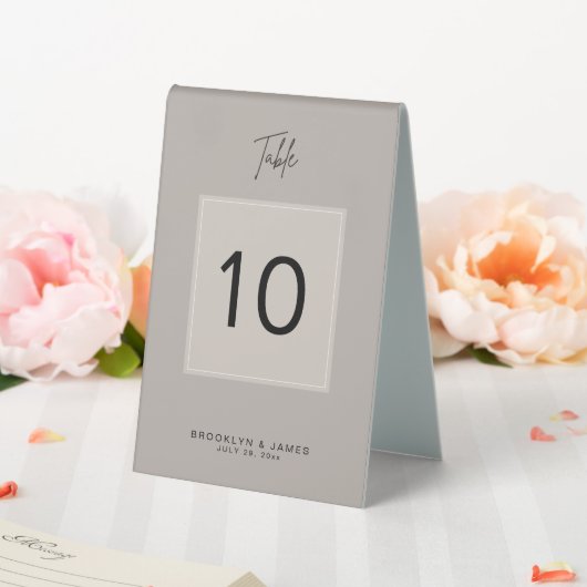 Plaque De Table Nombre minimal de Mariages beiges (In SItu (Mariage))