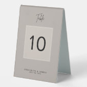 Plaque De Table Nombre minimal de Mariages beiges (Recto)