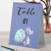 Plaque De Table Noms De Baby shower De Petits Dinosaures (En SItu (Tableau))