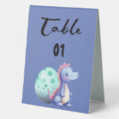 Plaque De Table Noms De Baby shower De Petits Dinosaures (Verso)