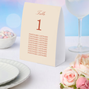 Plaque De Table Noms des invités tente de table en papier écriture