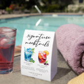 Plaque De Table Non-Alcoholic Beach Wedding Mocktails (InVersositu (sur table))