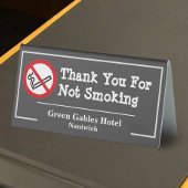 Plaque De Table Non au tabagisme - Merci pour ne pas fumer