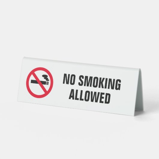 Plaque De Table Non fumeur autorisé. Interdit de fumer petit (Recto)
