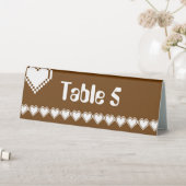 Plaque De Table Nos Coeurs 8 bits dans la tente de table de chocol (En SItu (Tableau))