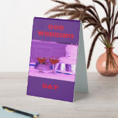 PLAQUE DE TABLE NOTRE JOUR DE MARIAGE (En SItu (Tableau))