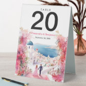 Plaque De Table Notre jour de mariage en aquarelle | MARIAGE (En SItu (Tableau))