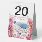 Plaque De Table Notre jour de mariage en aquarelle | MARIAGE (Verso)