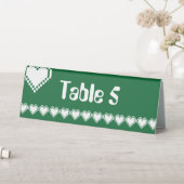 Plaque De Table Notre panneau de table à thème 8 bits en vert (En SItu (Tableau))