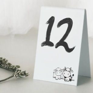 Plaque De Table Nous Avons Dit Que Je Moo Minimaliste Mariage
