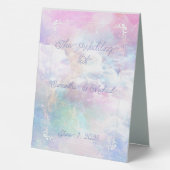 Plaque De Table Nuages et étoiles de rêve Mariage (Verso)