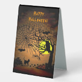 Plaque De Table Nuit d'Halloween, Joyeux Halloween ! (Recto)