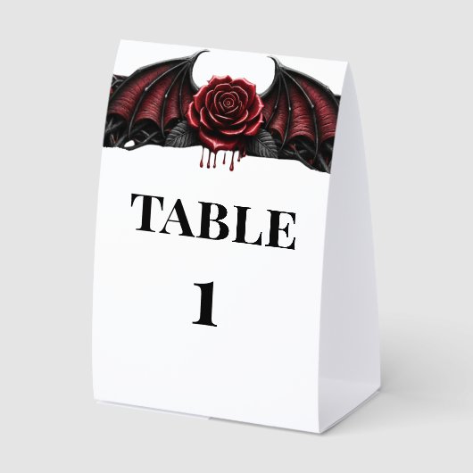 Plaque De Table Nuit Éternelle Mariage Gothique Vampire Romance So (Recto)