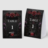 Plaque De Table Nuit Éternelle Mariage Gothique Vampire Romance So (Recto/verso)