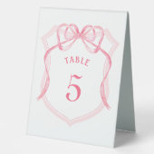 Plaque De Table Numéro de la table de crête rose (Recto)