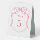 Plaque De Table Numéro de la table de crête rose (Verso)