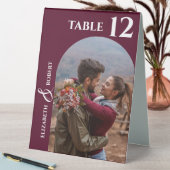 Plaque De Table Numéro de la table photo du mariage (En SItu (Tableau))