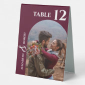 Plaque De Table Numéro de la table photo du mariage (Verso)