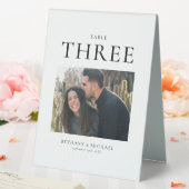 Plaque De Table Numéro de la table photo Mariage moderne Panneau d (In SItu (Mariage))