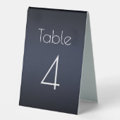 Plaque De Table Numéro de mariage bleu minuit (Recto)