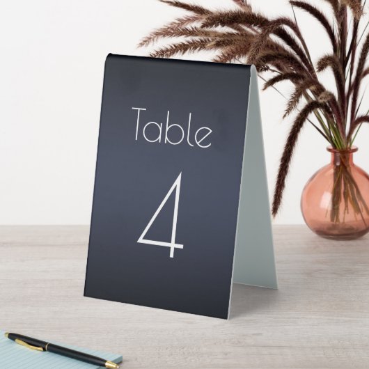 Plaque De Table Numéro de mariage bleu minuit (En SItu (Tableau))