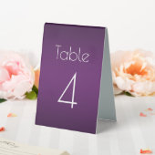 Plaque De Table Numéro de Mariage de dégradé violet (In SItu (Mariage))