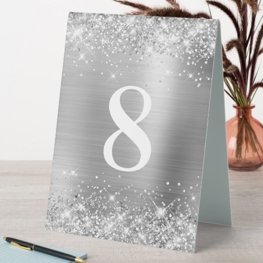 Plaque De Table Numéro de Mariage de la bobine d'argent (En SItu (Tableau))