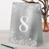 Plaque De Table Numéro de mariage en feuille d'argent scintillant (En SItu (Tableau))