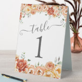 Plaque De Table Numéro de Mariage Floral Watercolor (En SItu (Tableau))