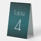 Plaque De Table Numéro de mariage sarcelle (Verso)