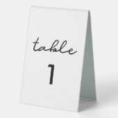 Plaque De Table Numéro de mariage simple (Verso)