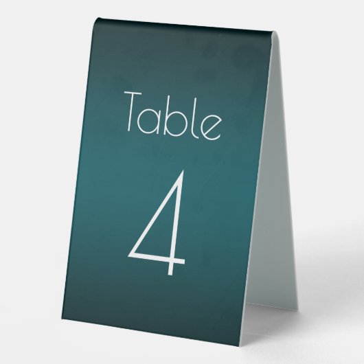 Plaque De Table Numéro de Mariage turquoise (Verso)