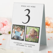 Plaque De Table Numéro de photo noir blanc mariage (In SItu (Mariage))