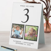 Plaque De Table Numéro de photo noir blanc mariage (En SItu (Tableau))