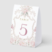 Plaque De Table numéro de table à cadre floral (Verso)