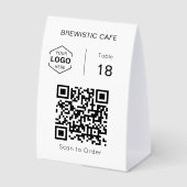 Plaque De Table Numéro de table à code QR pour une commande de num (Recto)