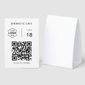 Plaque De Table Numéro de table à code QR pour une commande de num (Recto/verso)