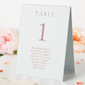 Plaque De Table Numéro de table classique Dusty Rose avec tableau (In SItu (Mariage))