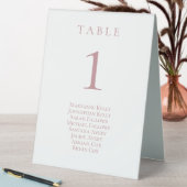 Plaque De Table Numéro de table classique Dusty Rose avec tableau (En SItu (Tableau))
