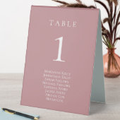 Plaque De Table Numéro de table classique Dusty Rose avec tableau  (En SItu (Tableau))