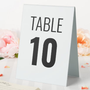 Plaque De Table Numéro de table d'accueil personnalisé réversible