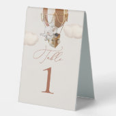 Plaque De Table Numéro de table de ballon d'éléphant Panneau de te (Recto)