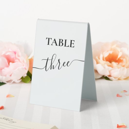 Plaque De Table Numéro de table de calligraphie de script moderne (In SItu (Mariage))