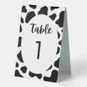 Plaque De Table Numéro de table de fête à thème vache impression s (Verso)